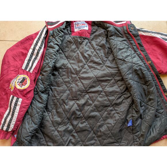 Washington Redskins Commanders 90s STARTER puffer jacket coat M red NFL Pro vtg - Picture 8 of 14
